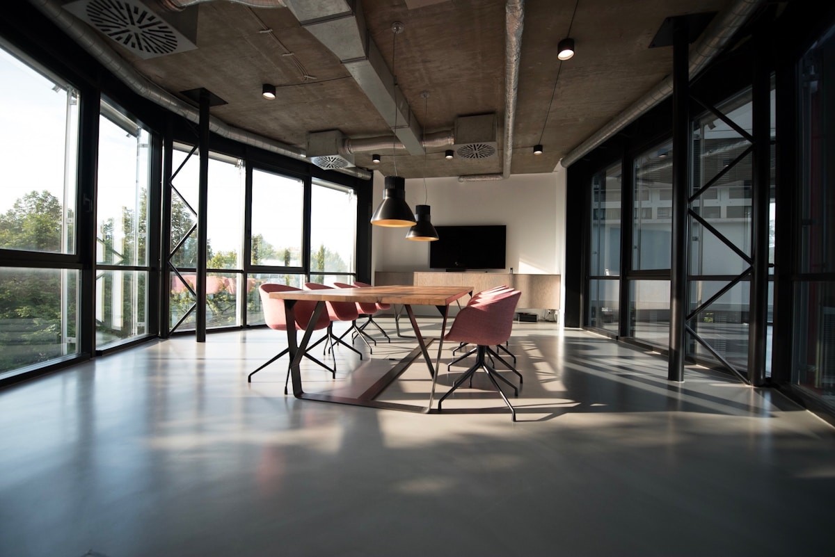Modern office with natural light